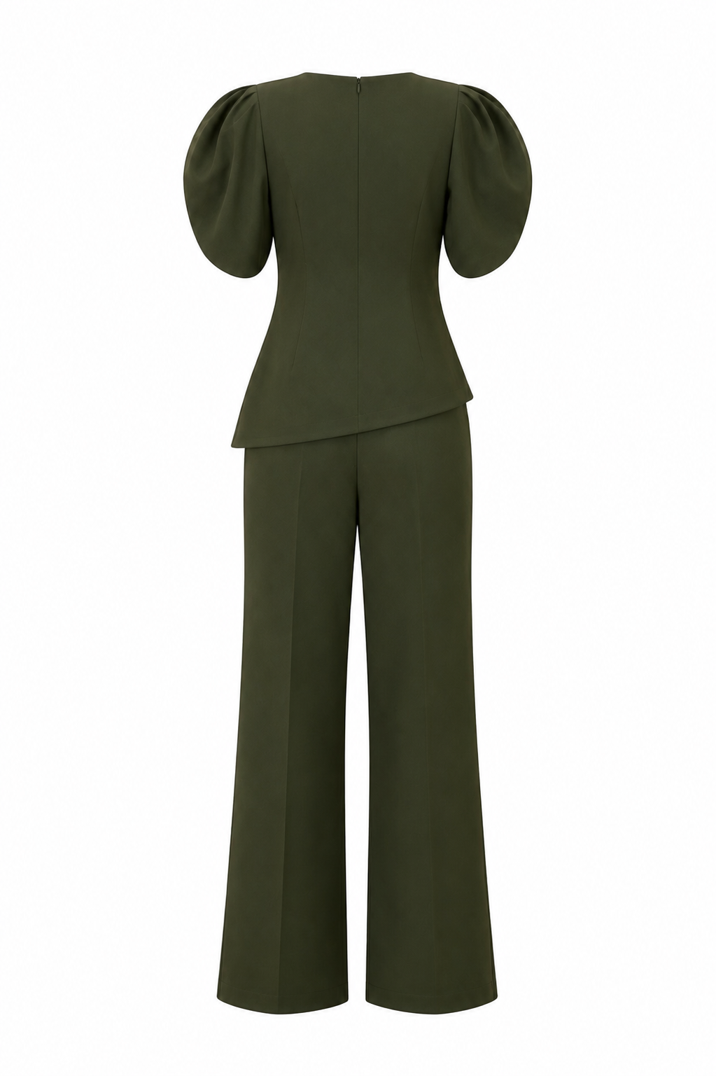 Olive Puff Sleeve Set