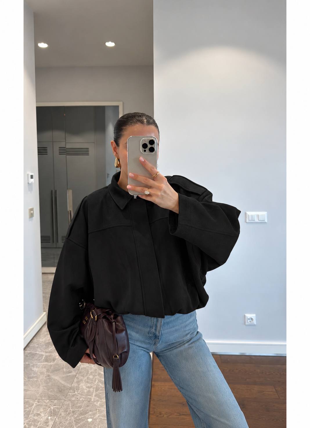 Oversized Cropped Jacket