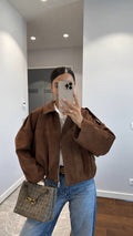Mocha Cropped Jacket