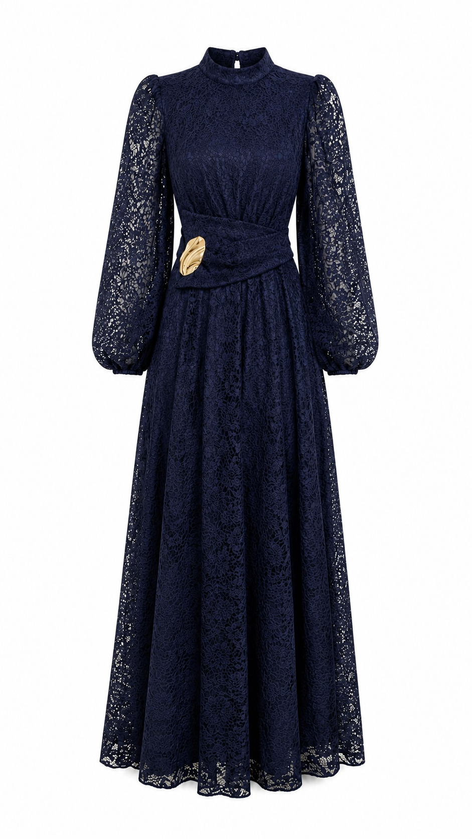 Navy Lace Maxi Dress