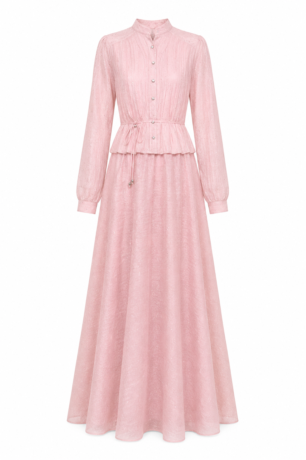 Pink Shimmer Maxi Dress