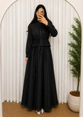 Black Shimmer Maxi Dress