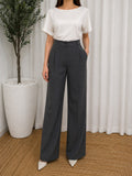 Charcoal Wide Leg Pants