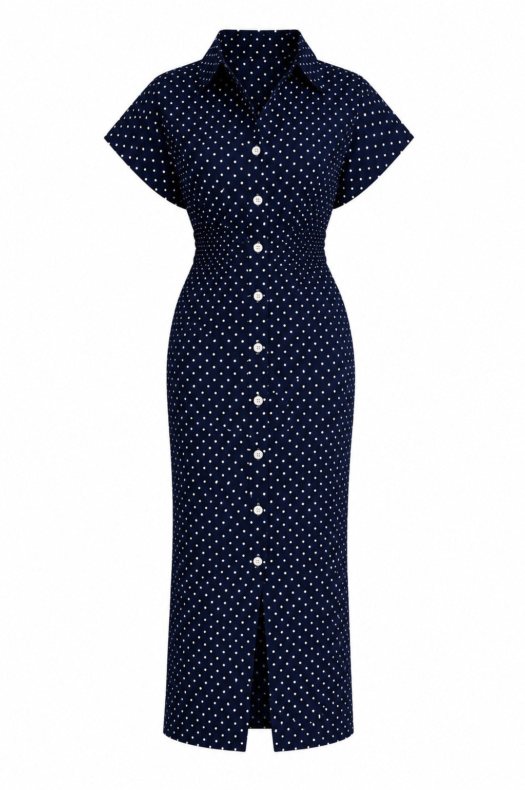 Polka dot shirt dress