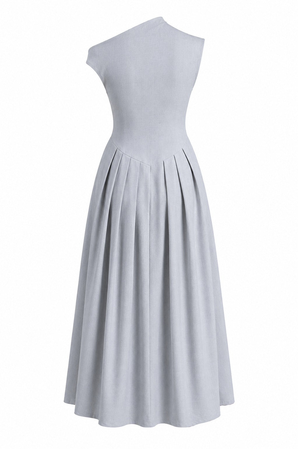Grey One-Shoulder Dress