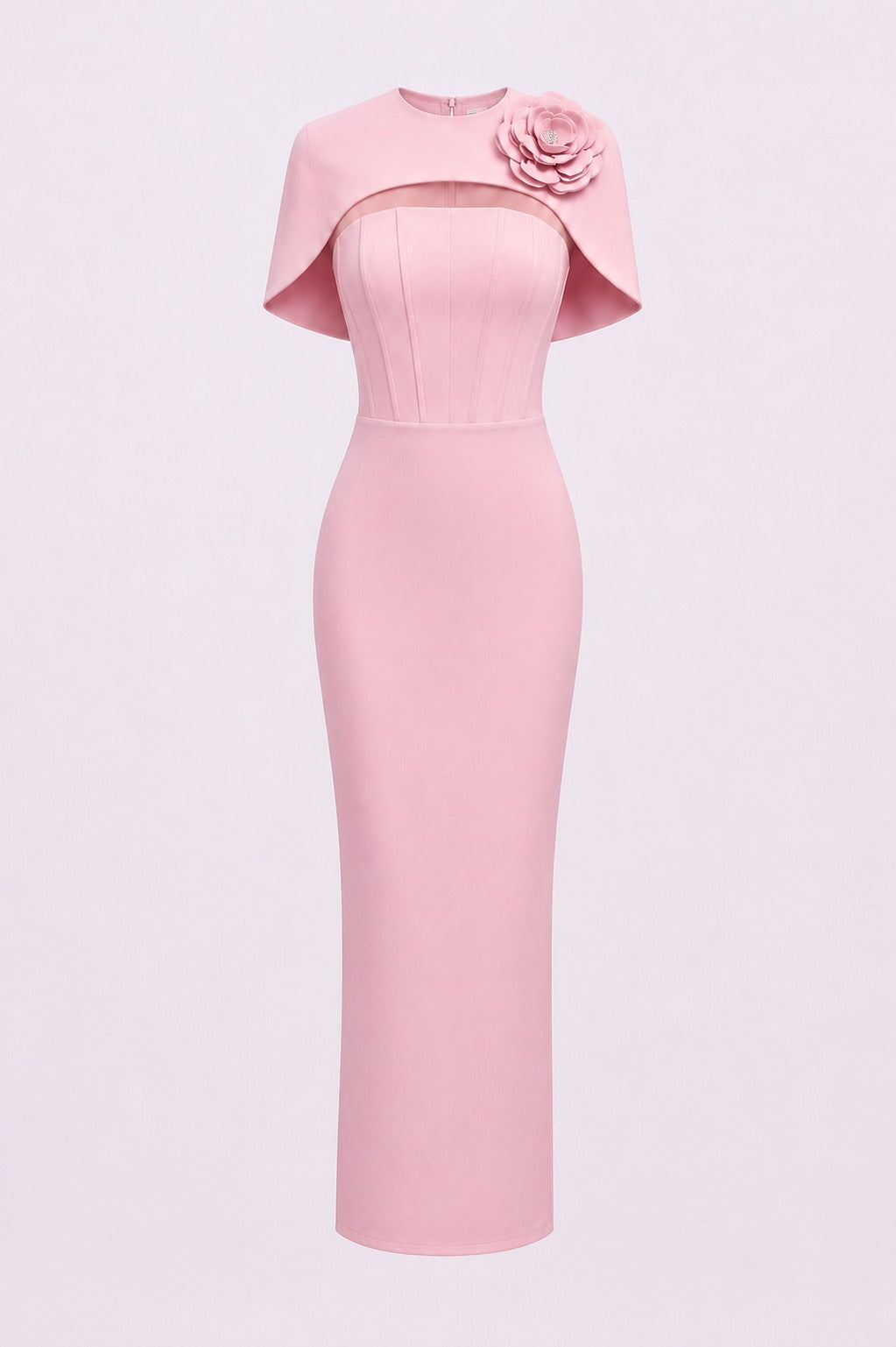 Soft Pink Cape Dress