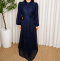 Navy Lace Maxi Dress