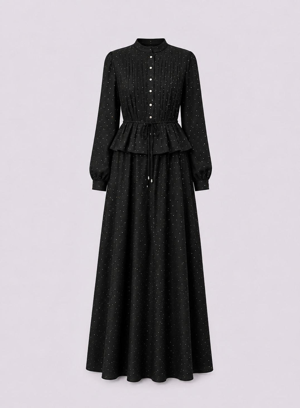 Black Shimmer Maxi Dress