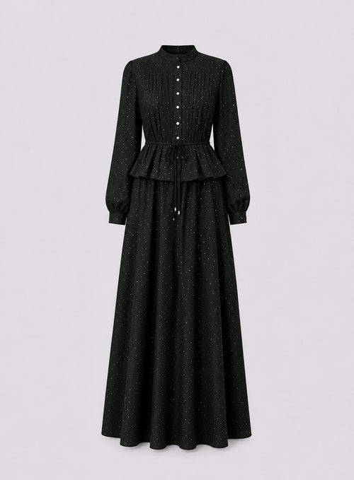 Black Shimmer Maxi Dress