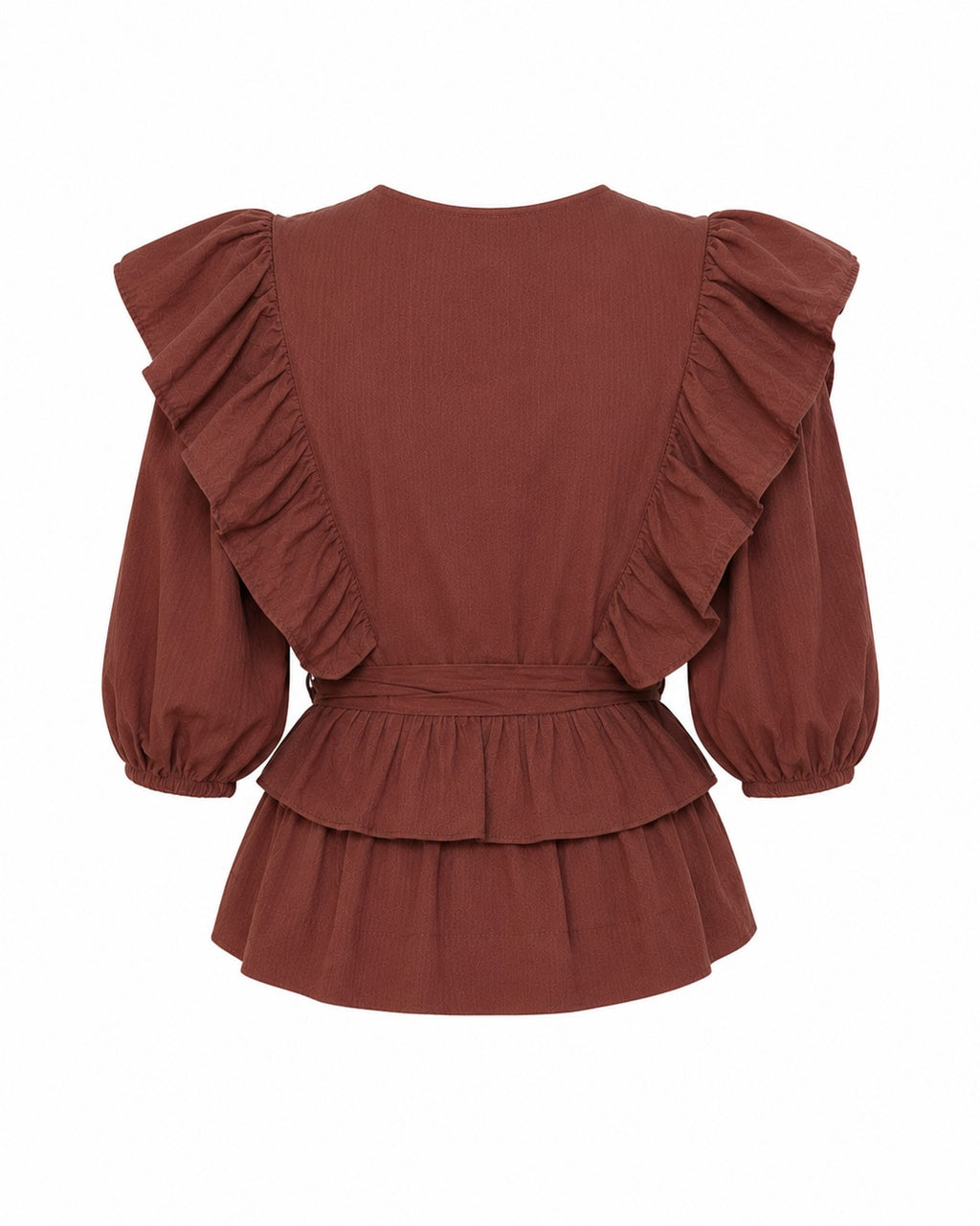 Mocha Ruffle Top