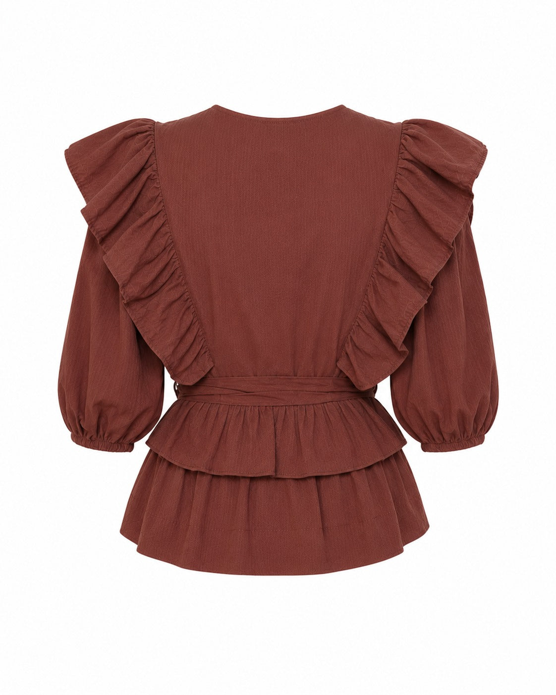 Mocha Ruffle Top