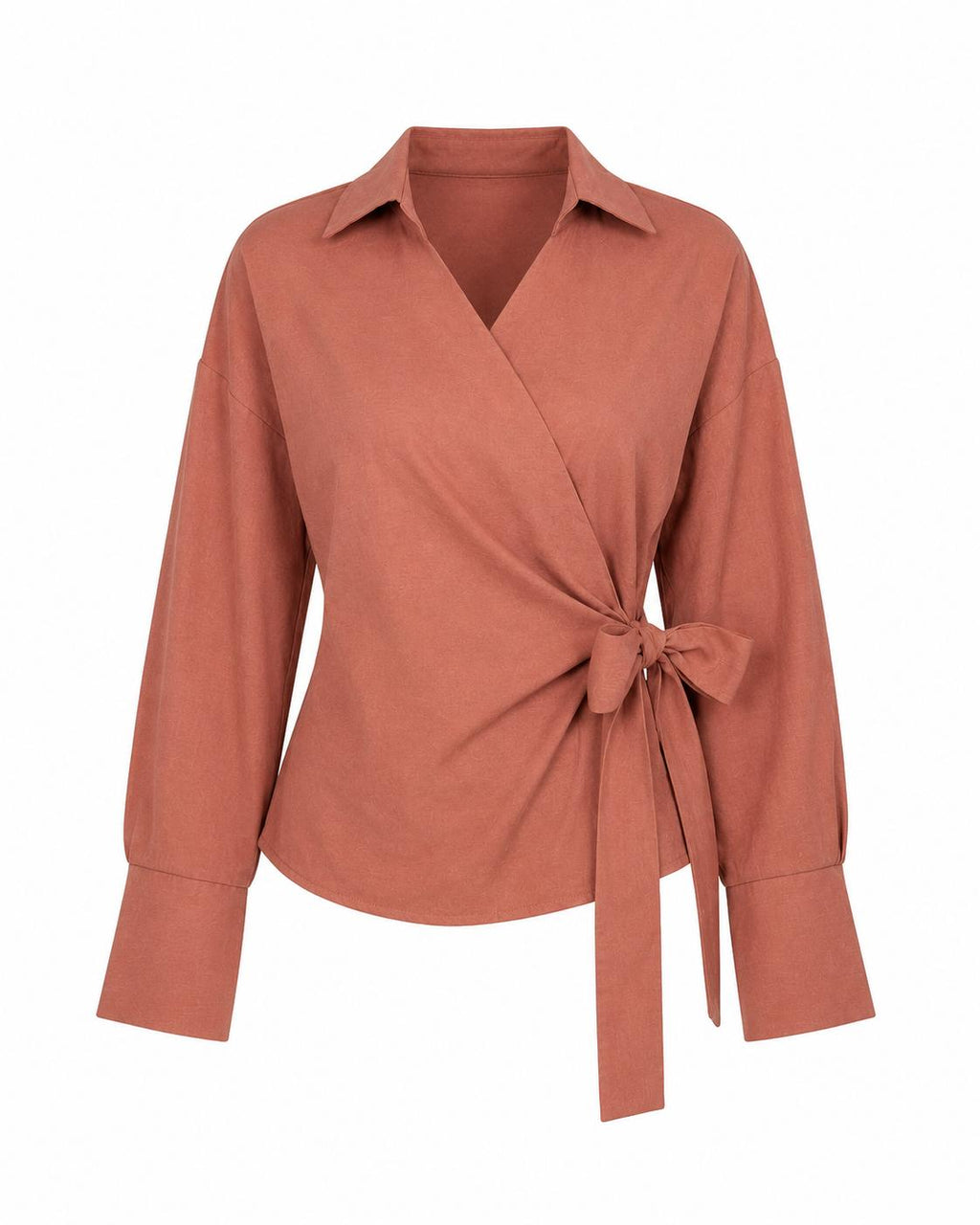 Dusty Rose Chic Wrap Top