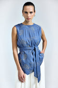 Blue Belted Top