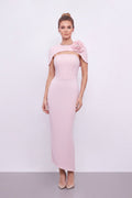 Soft Pink Cape Dress